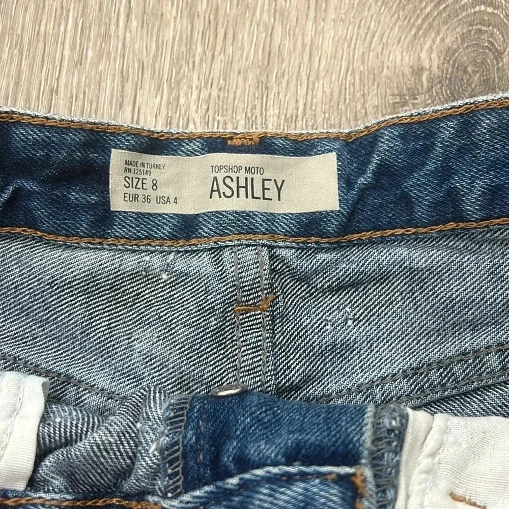 Topshop Moto high waisted denim cutoff shorts - Picture 7 of 9